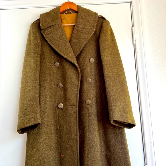 USGI US ARMY WWII TRENCH COAT WOOL OVERCOAT - Picture 3 of 17